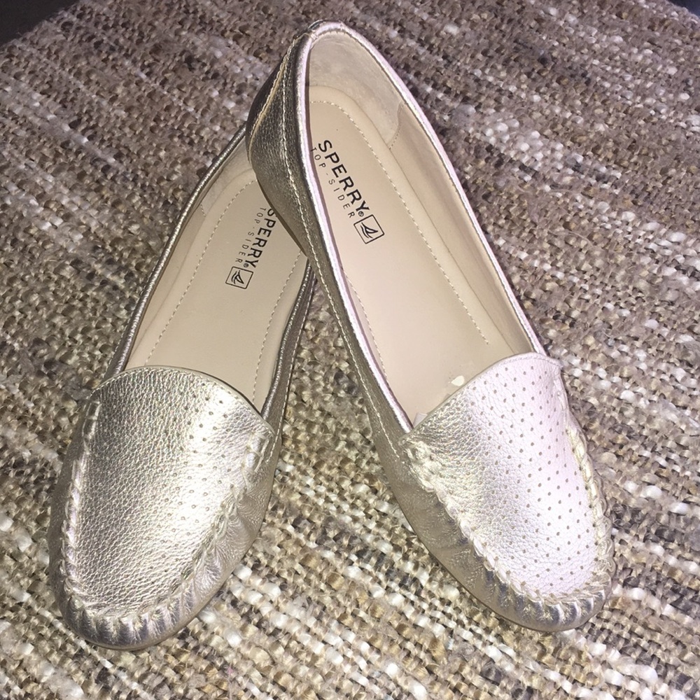 Sperry Georgia Gold Loafer Leather Shoes EUC sz 7